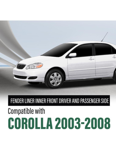 Forros de Guardabarros LQI para Toyota Corolla 2003-2008 Negro