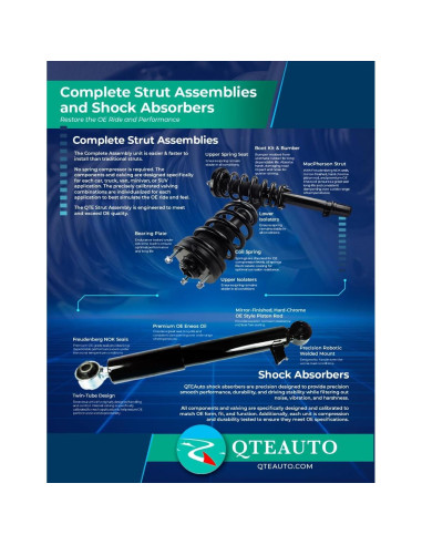 Amortiguador Completo PM Auto Frontal Izquierdo Toyota Corolla 2014-2019