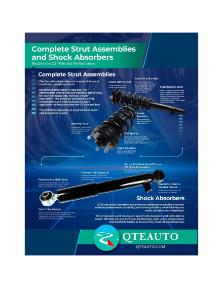 Amortiguador Completo PM Auto Frontal Izquierdo Toyota Corolla 2014-2019