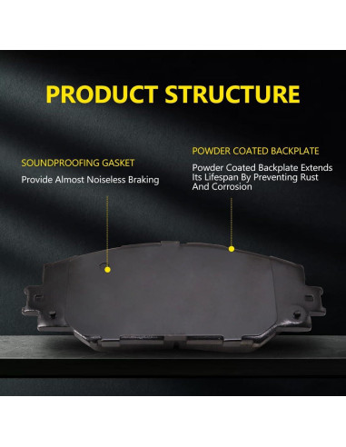 Juego de Pastillas de Freno Delanteras y Traseras YYZKSK 8 Piezas