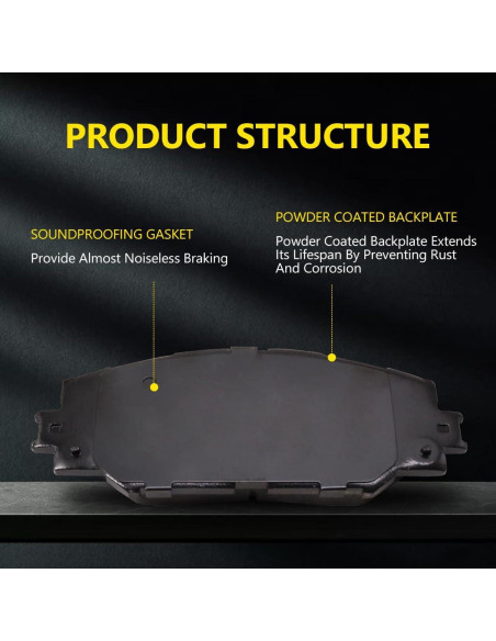 Juego de Pastillas de Freno Delanteras y Traseras YYZKSK 8 Piezas