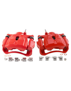 Conjunto de Calipers de Freno TRQ Rojo 2 Piezas para Toyota y Scion