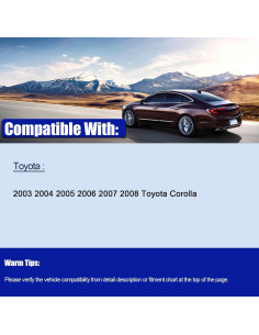 Kit de Suspensión Delantera LCWRGS 10 Piezas Toyota Corolla 2003-2008 2