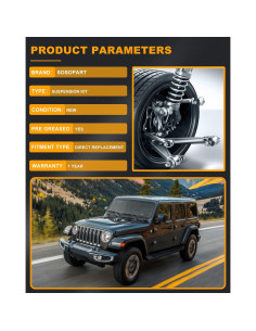 Kit de Suspensión Delantera 10 Piezas SOSOPART para Toyota Corolla 2009-2013 2