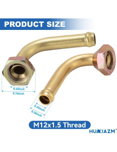 Conector de aceite enfriador transmisión HuaxiaZM M12x1.5 2