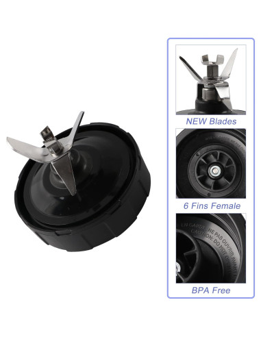 Cuchilla de Reemplazo 6 Aletas Ninja 10 cm para Licuadora