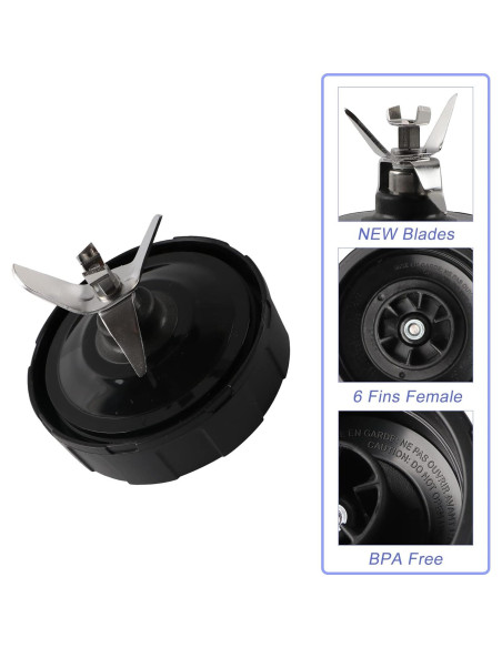 Cuchilla de Reemplazo 6 Aletas Ninja 10 cm para Licuadora