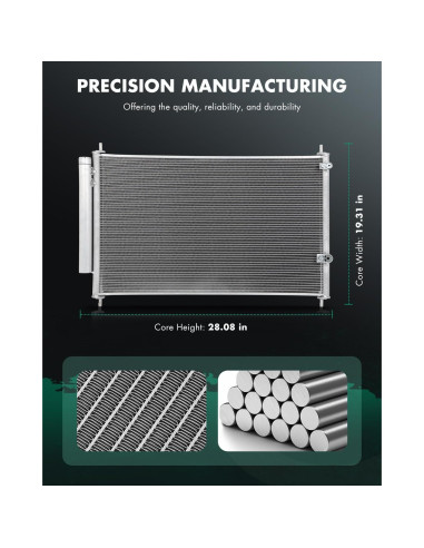 Condensador de Aire Acondicionado SCITOO para Toyota Corolla 2009-2016