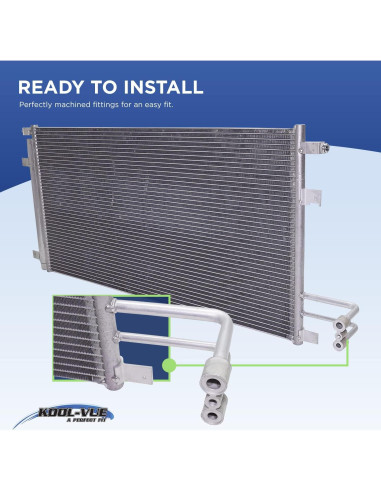 Condensador A/C Kool Vue para Toyota Corolla 2005-2008 1.8L