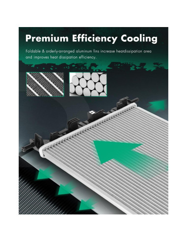 Radiador de motor SCITOO 2428 para Toyota Corolla y Pontiac Vibe