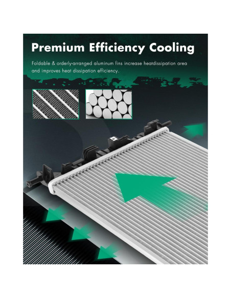 Radiador de motor SCITOO 2428 para Toyota Corolla y Pontiac Vibe