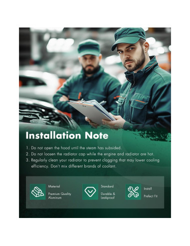 Radiador de motor SCITOO 2428 para Toyota Corolla y Pontiac Vibe