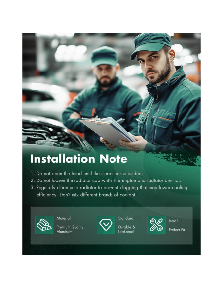 Radiador de motor SCITOO 2428 para Toyota Corolla y Pontiac Vibe