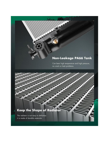 Radiador de motor SCITOO 2428 para Toyota Corolla y Pontiac Vibe