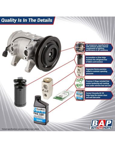 Compresor de A/C BuyAutoParts 60-81454RK para Toyota Corolla 1998-2002