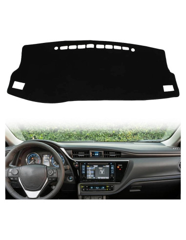 Cubierta de tablero KEEGTBOX para Toyota Corolla 2014-2018 Bisel Negro