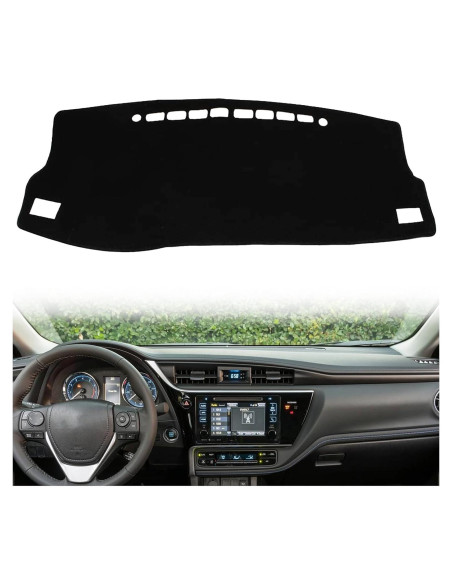 Cubierta de tablero KEEGTBOX para Toyota Corolla 2014-2018 Bisel Negro