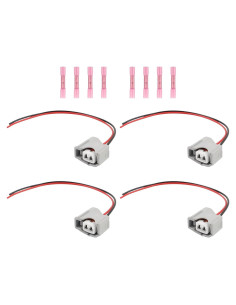Conector de Inyector de Combustible Pigtail Zelven 4Pcs 2 Pin