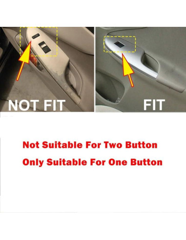 4 Piezas Marco Interruptor Ventana Frontal Plateado Fouedy