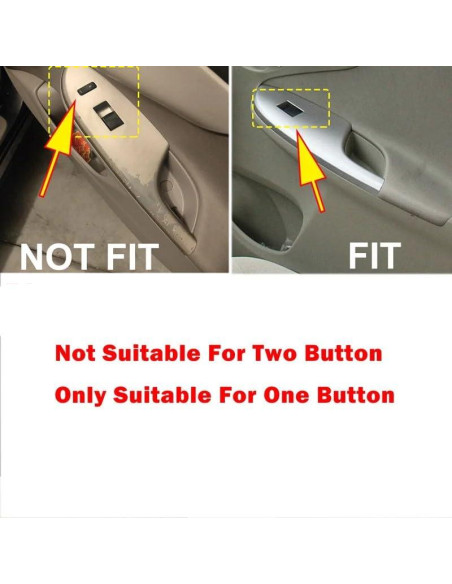 4 Piezas Marco Interruptor Ventana Frontal Plateado Fouedy
