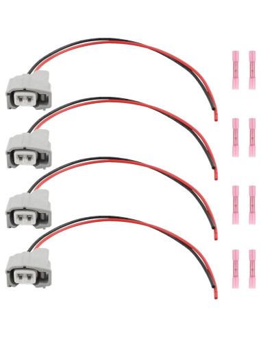 Conector de Inyector de Combustible Pigtail Zelven 4Pcs 2 Pin