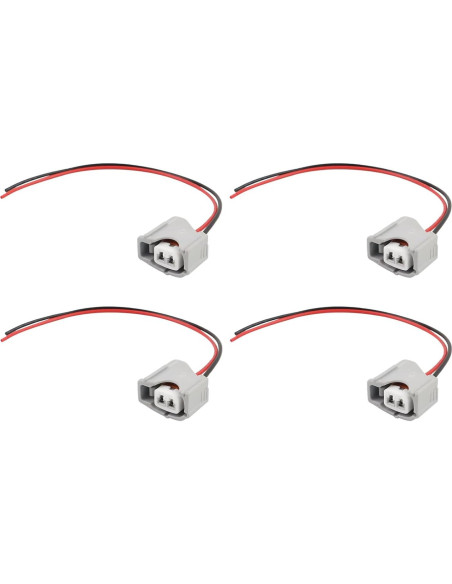 Conector de Inyector de Combustible Pigtail Zelven 4Pcs 2 Pin