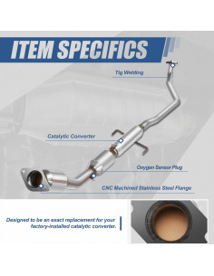 Convertidor Catalítico Frontal Auto Dinastía para Toyota Corolla 2014-2019 1.8L 2