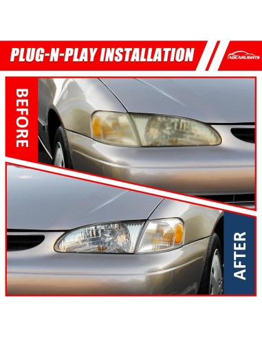 Conjunto de Faros Frontal ADCARLIGHTS para Toyota Corolla 1998-2000