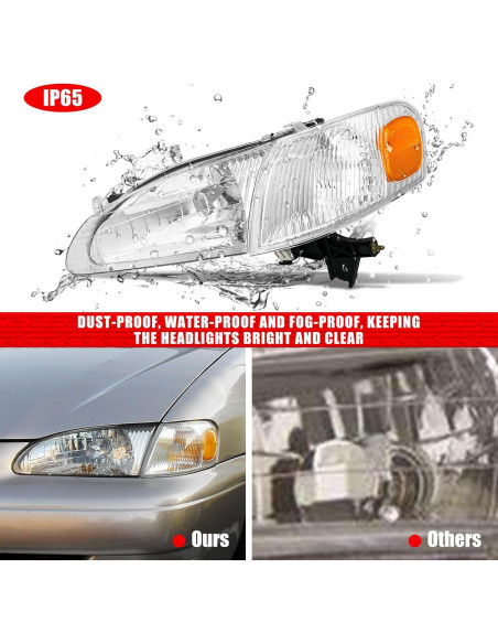 Conjunto de Faros Frontal ADCARLIGHTS para Toyota Corolla 1998-2000