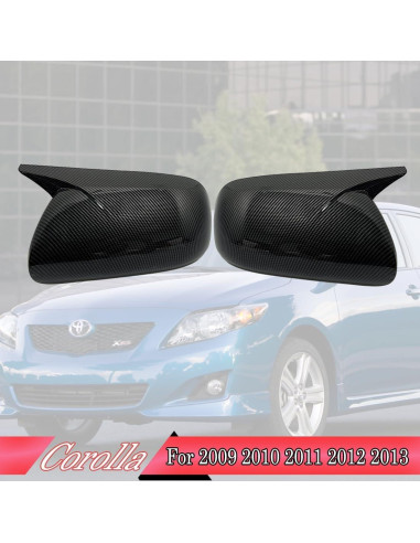 Cubierta de Espejo Lateral MUXEE para Toyota Corolla 2009-2013 - Fibra de Carbono