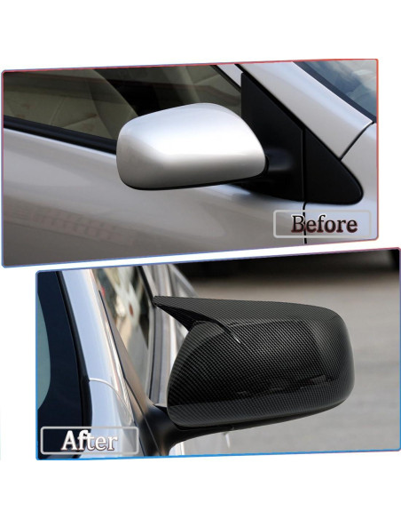 Cubierta de Espejo Lateral MUXEE para Toyota Corolla 2009-2013 - Fibra de Carbono