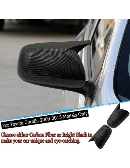 Cubierta de Espejo Lateral MUXEE para Toyota Corolla 2009-2013 - Fibra de Carbono