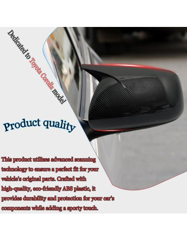 Cubierta de Espejo Lateral MUXEE para Toyota Corolla 2009-2013 - Fibra de Carbono