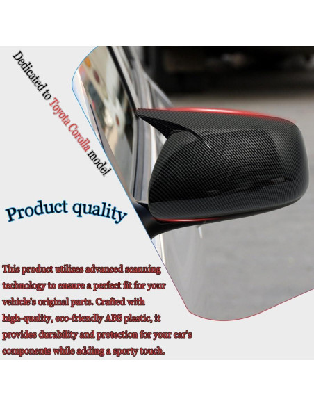 Cubierta de Espejo Lateral MUXEE para Toyota Corolla 2009-2013 - Fibra de Carbono