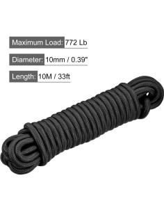 Cuerda trenzada de polipropileno MECCANIXITY 10M 10mm Negra 2