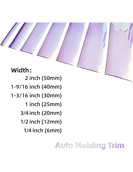 Moldura Decorativa Autoadhesiva YaoerYao Iridiscente 20mm 16 pies