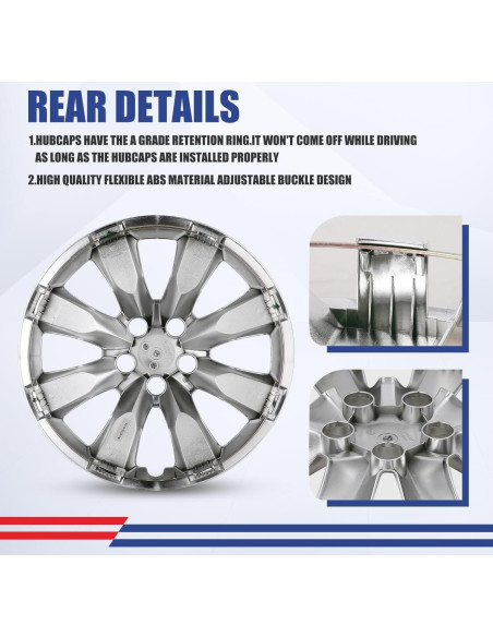 Juego de 4 Tapacubos Cromo 16" Hawkley para Toyota Corolla y Matrix