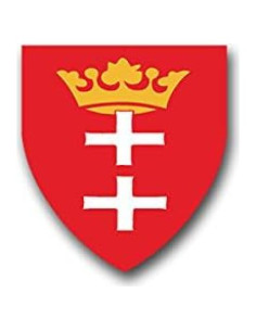 Sticker Emblema Polonia Danzig GDA para Toyota Yaris y Audi Q5 6x7 cm