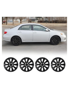 Tapacubos WOLFSTORM 16" Laca Negra para Toyota Corolla 2009-2025
