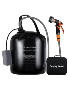 Ducha Portátil AZXJC 20L Bomba Recargable 8 Modos