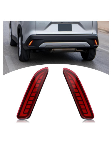 Luz Reflectora LED Parachoques Trasero BINQIGOO Corolla Cross 2021-2023