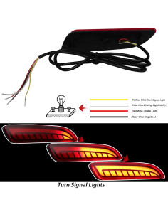 Luz Reflectora LED Parachoques Trasero BINQIGOO Corolla Cross 2021-2023 2