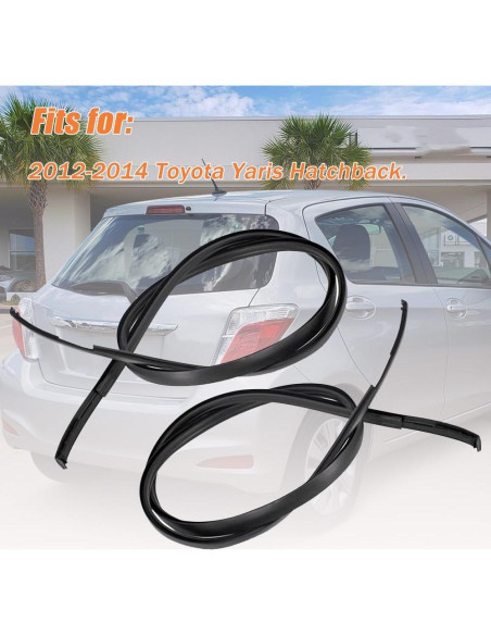 Moldura de Tira de Techo Automkt para Toyota Yaris 2012-2014