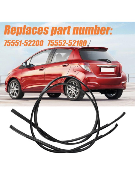 Moldura de Tira de Techo Automkt para Toyota Yaris 2012-2014