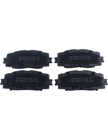 Pastillas de freno TRQ semi-metálicas para Toyota Yaris 2007-2018