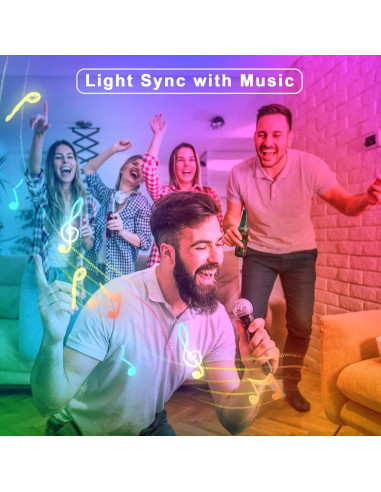 Tiras LED RGBWW Tatazone 5m Bluetooth Ajustable 3000K-6500K