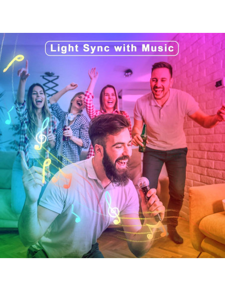 Tiras LED RGBWW Tatazone 5m Bluetooth Ajustable 3000K-6500K