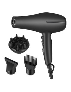 Secador de Pelo Iónico Xpoliman 2000W con Difusor - Negro