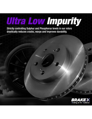 Kit de Freno Delantero Brake X para Toyota Yaris 2007-2011