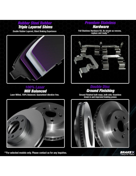 Kit de Freno Delantero Brake X para Toyota Yaris 2007-2011